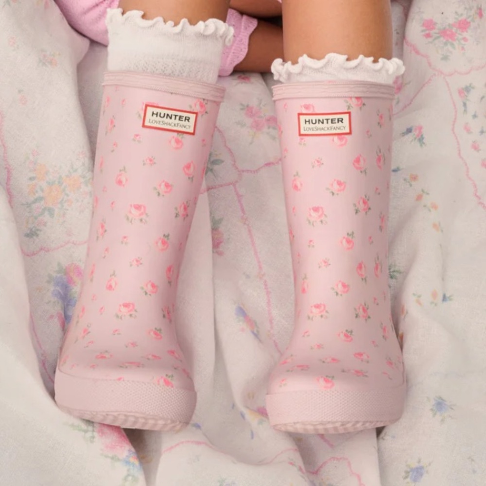 Little girls / kids / toddlers hunter x LoveShackFancy first classic rain boot